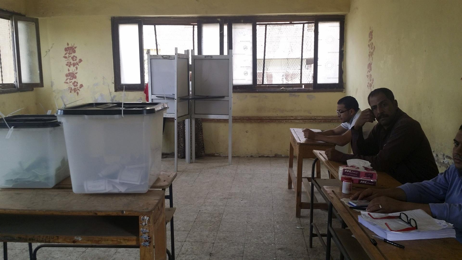 Vista de un colegio electoral en Egipto.