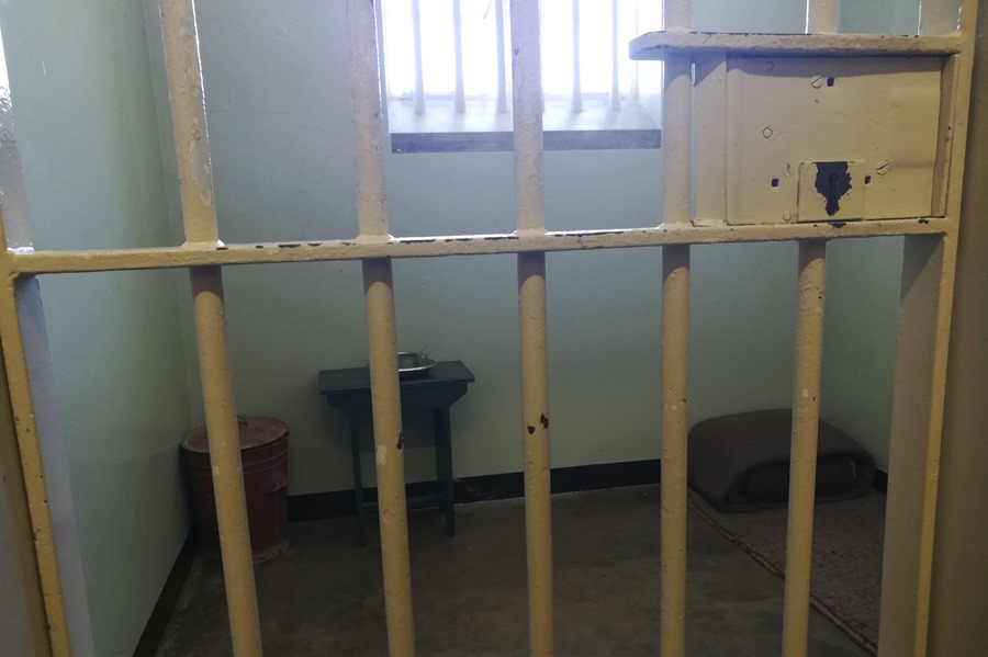 Celda de la Prisión de Máxima Seguridad de la isla de Robben (Sudáfrica) en la que estuvo recluido durante dieciocho años Nelson Mandela