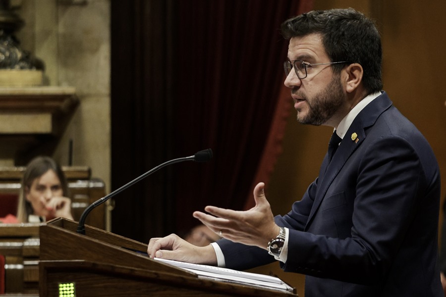 Pere Aragonès exige a Sánchez que se "comprometa" a pactar un referéndum durante la legislatura