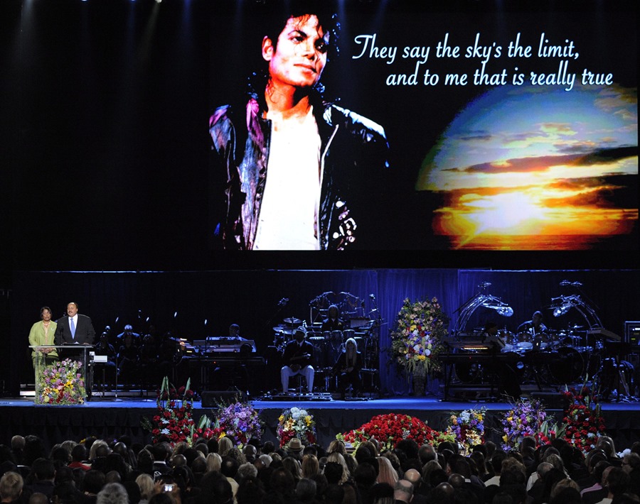 Funeral y homenaje público a la estrella del pop Michael Jackson