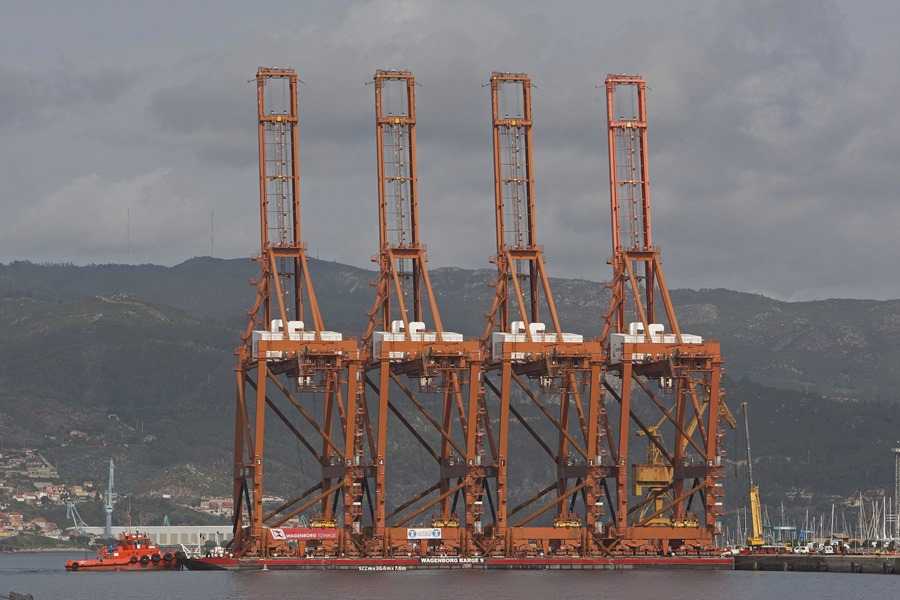 Vista del puerto de Vigo.