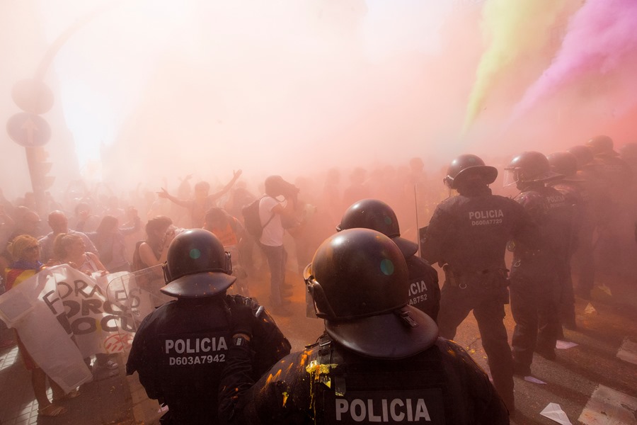 Altercados de la policía durante el referéndum del 1-0 de 2017