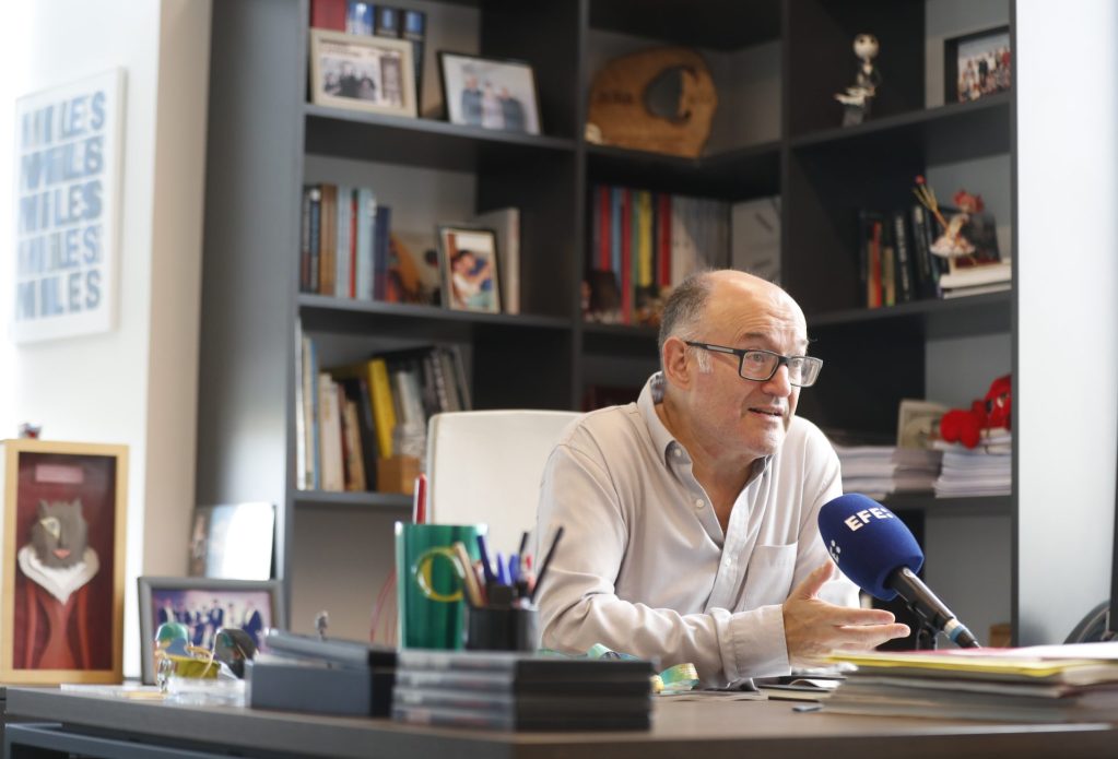 El director del Zinemaldia, José Luis Rebordinos, durante la entrevista
