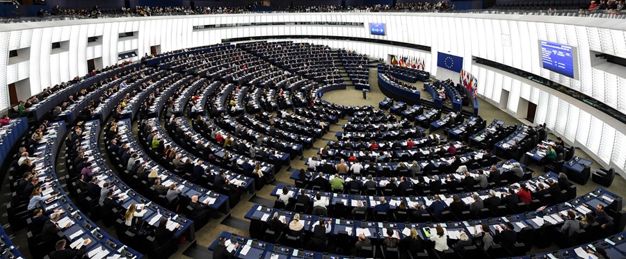 Vista general del pleno del Parlamento Europeo en Estrasburgo (Francia).