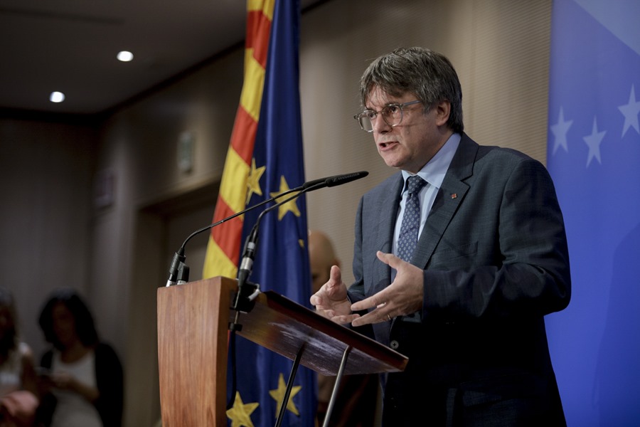 El expresidente de la Generalitat de Cataluña Carles Puigdemont, que ha advertido de que el paso de hoy con el catalán en la UE "no es suficiente".