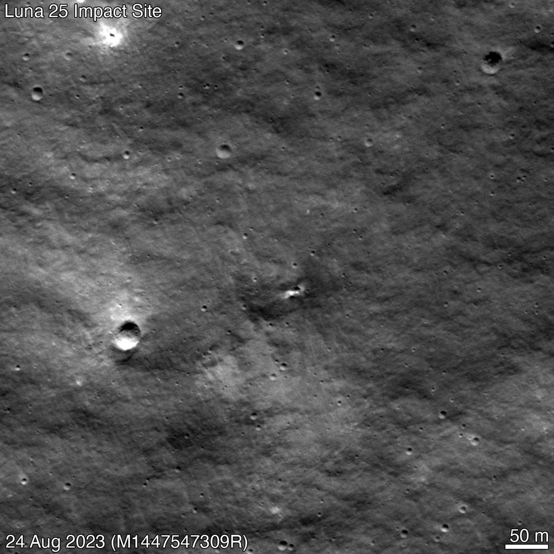 NASA achieves images of new crater on the moon after failed mission