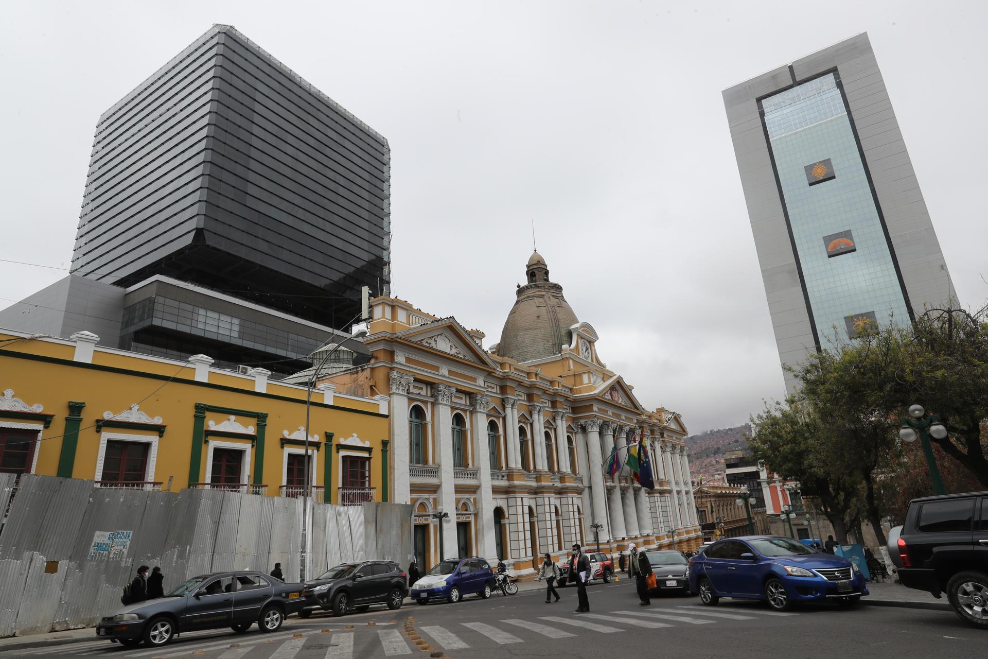 General exterior view of the new Legislative Assembly building in La Paz, Bolivia, on August 2, 2021. EFE/ Martin Alipaz