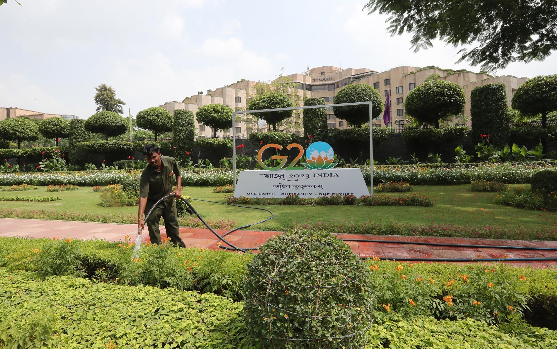 ITC Maurya hotel ahead of G20 Summit in Delhi, India, 31 August 2023. EFE-EPA/HARISH TYAGI
