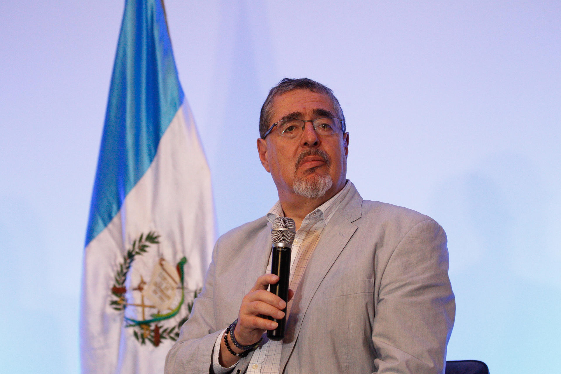Bernardo Arévalo, president-elect of Guatemala, at a meeting with more than 200 municipal mayors in Guatemala City, Guatemala, September 23, 2023. EFE/David Toro