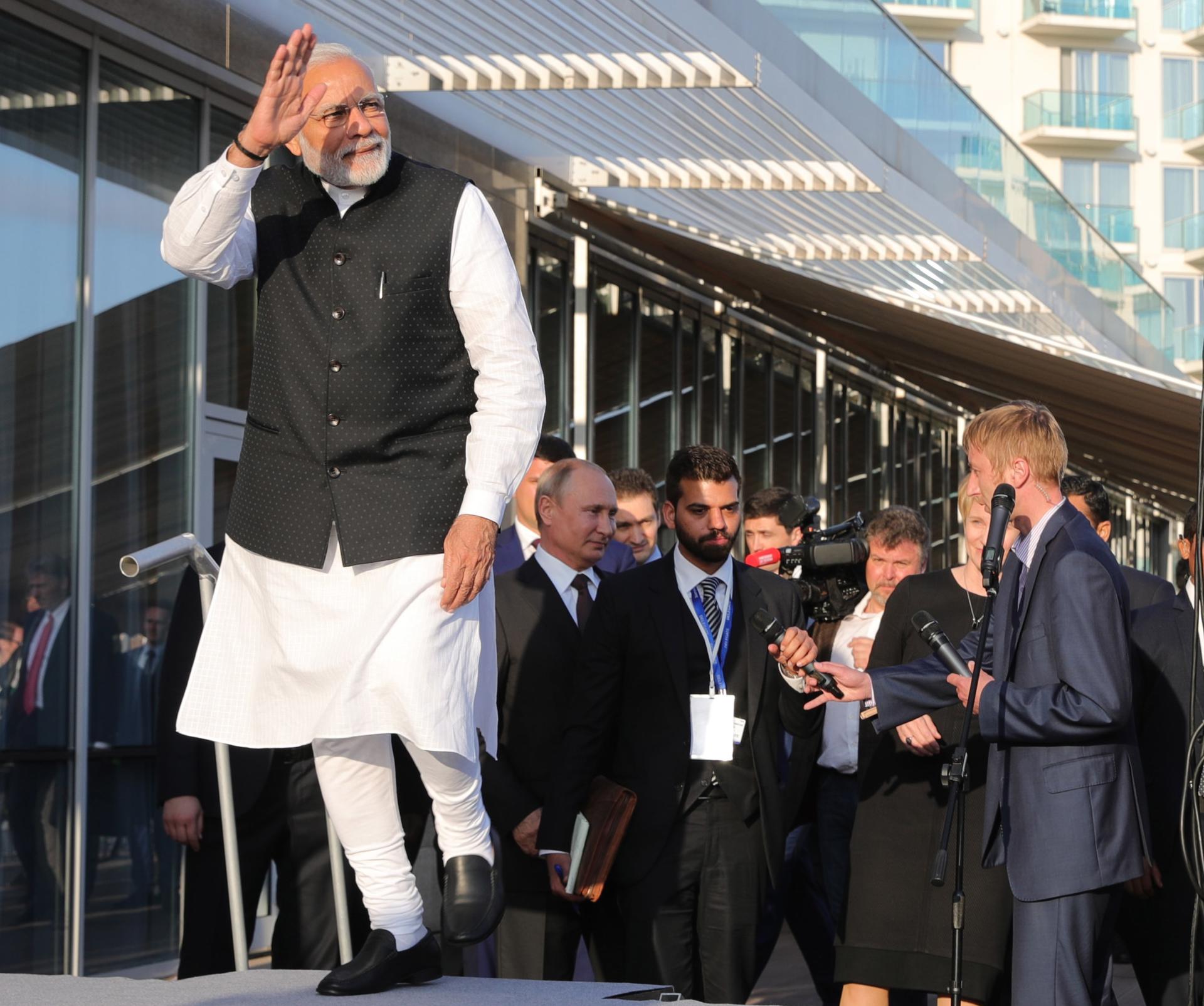 A file picture showing Indian Prime Minister Narendra Modi in Sochi, Russia. EPA/FILE/MICHAEL KLIMENTYEV / SPUTNIK / KREMLIN POOL MANDATORY CREDIT[MANDATORY CREDIT]