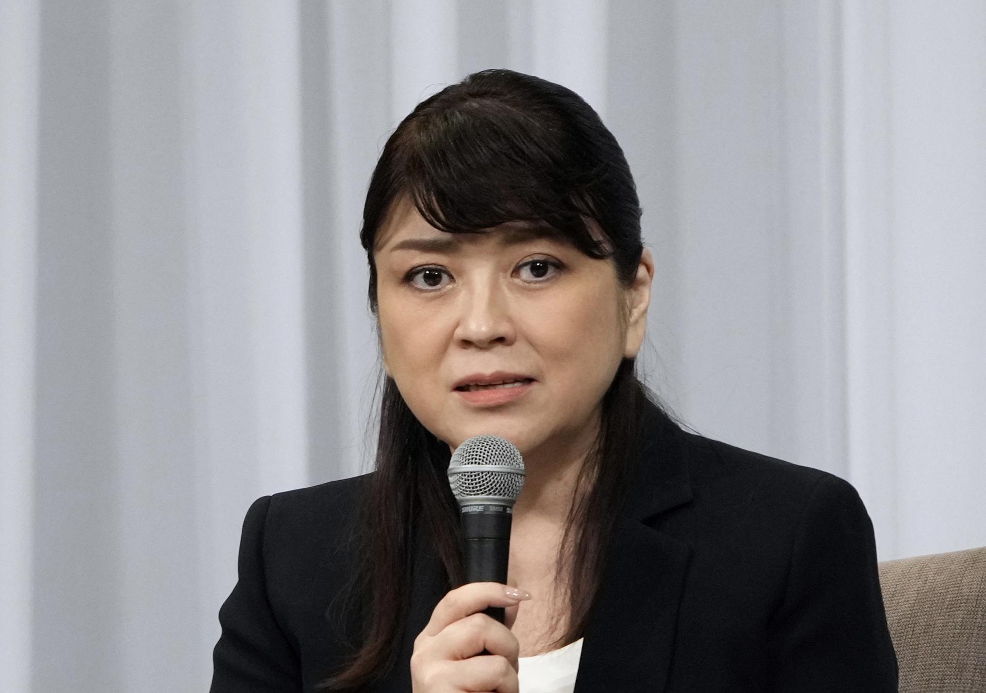 Johnny & Associates Inc. former president Julie Keiko Fujishima speaks during a press conference in Tokyo, Japan, 07 September 2023. EFE/EPA/FRANCK ROBICHON
