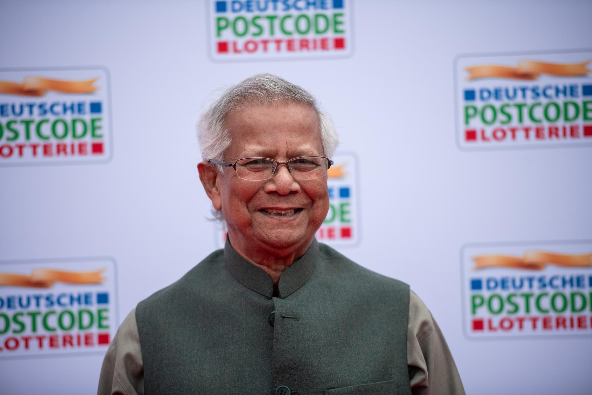 Bangladeshi economist Muhammad Yunus, Nobel Peace Prize winner, at a recent charity gala in the German city of Düsseldorf. EFE/EPA/Fabian Strauch