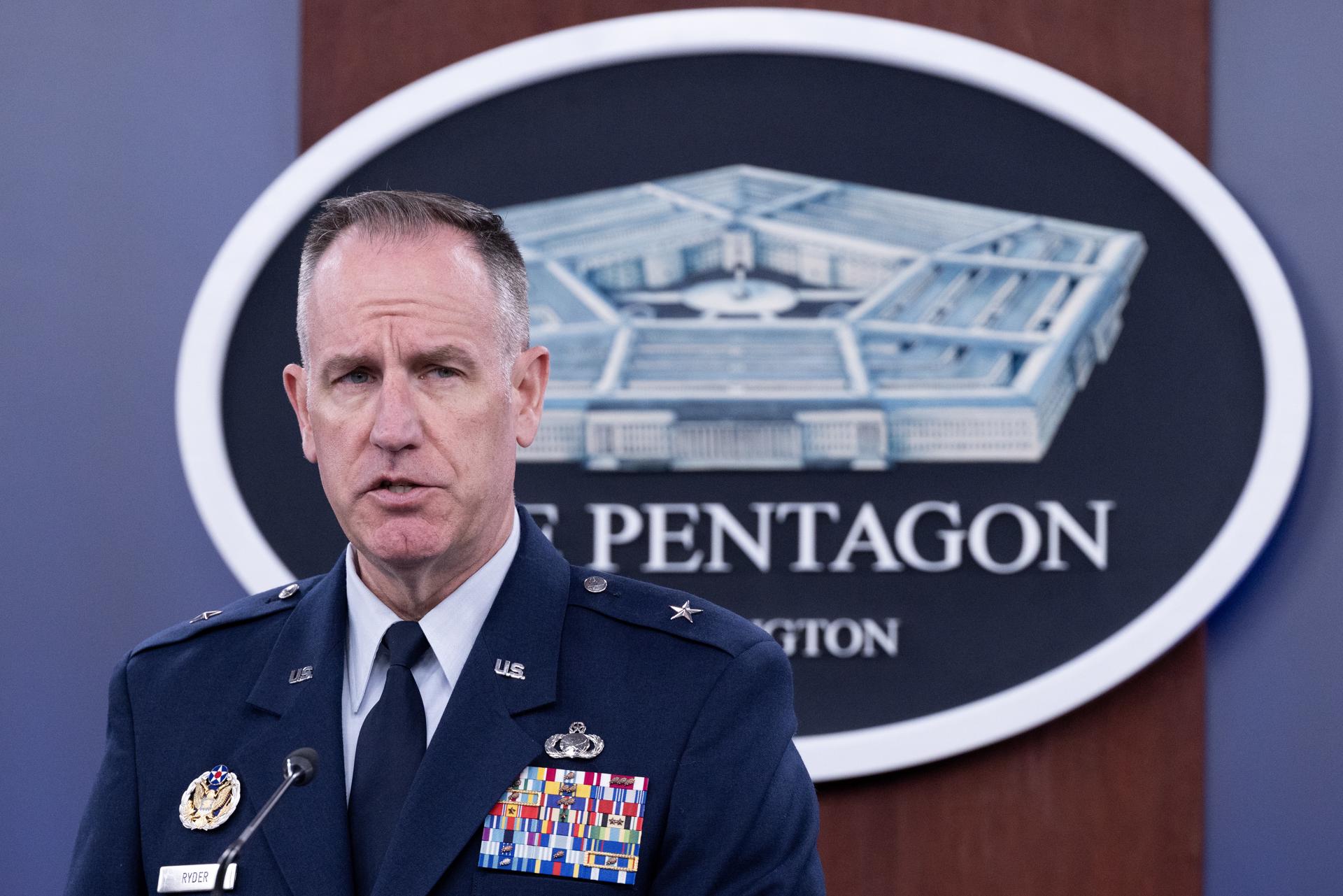 Department of Defense Press Secretary Air Force Brigadier General Patrick Ryder holds a news conference at the Pentagon in Arlington, Virginia, USA, 22 August 2023. EFE-EPA FILE/MICHAEL REYNOLDS