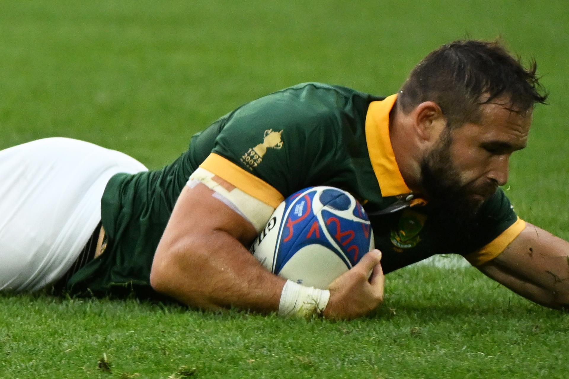 South Africa'Äôs Cobus Reinach in action during the Rugby World Cup Pool B match between South Africa vs Romania in Bordeaux, France, 17 September 2023. EFE-EPA/Caroline Blumberg

