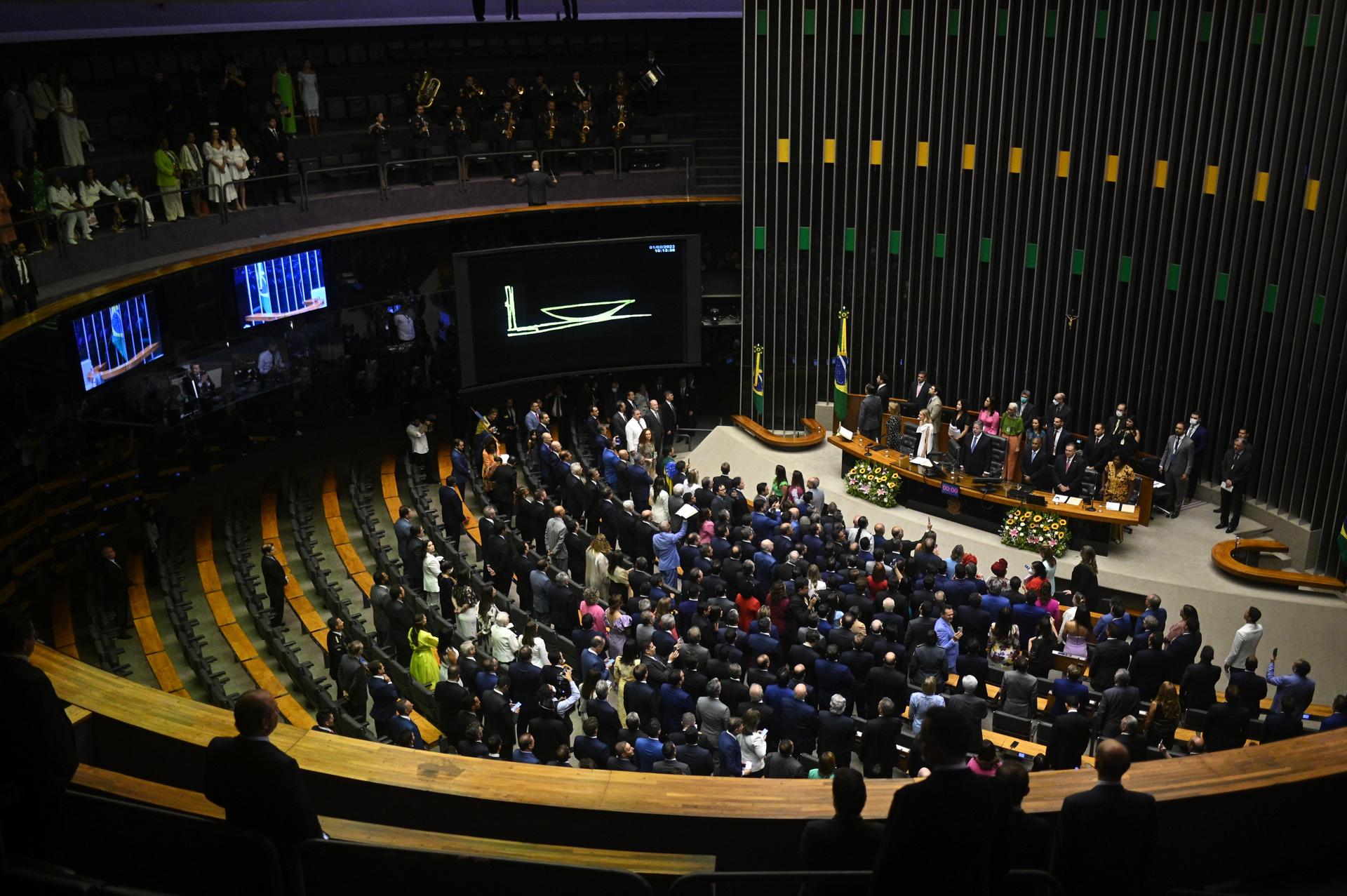 Fotografía de archivo de una sesión del Congreso Nacional, en Brasilia (Brasil). EFE/ Andre Borges