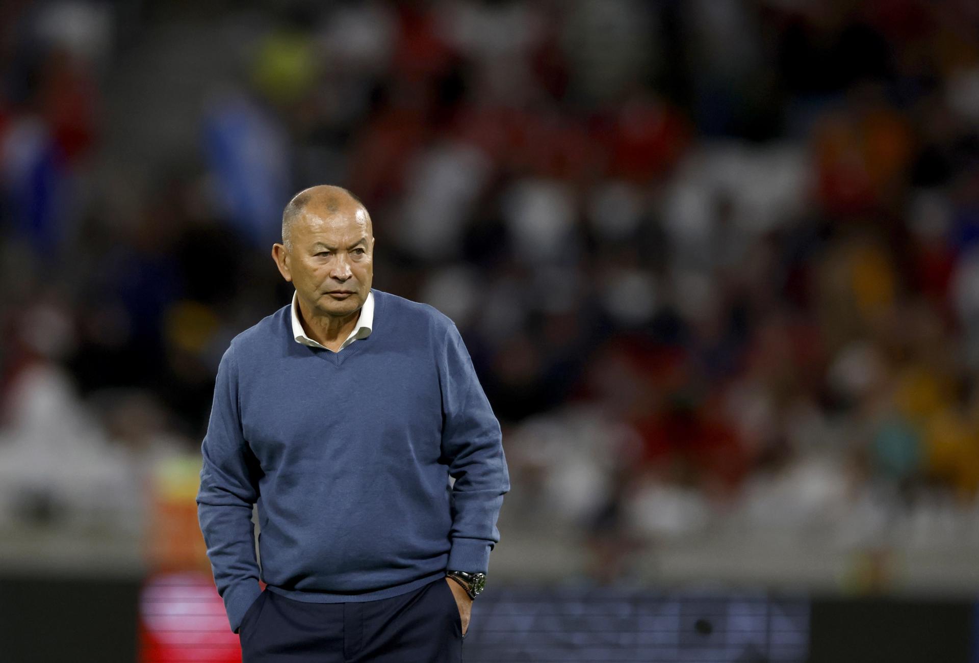 Australia's head coach Eddie Jones prior to the Rugby World Cup 2023 pool C match between Wales and Australia in Lyon, France, 24 September 2023. EFE-EPA/Guillaume Horcajuelo
