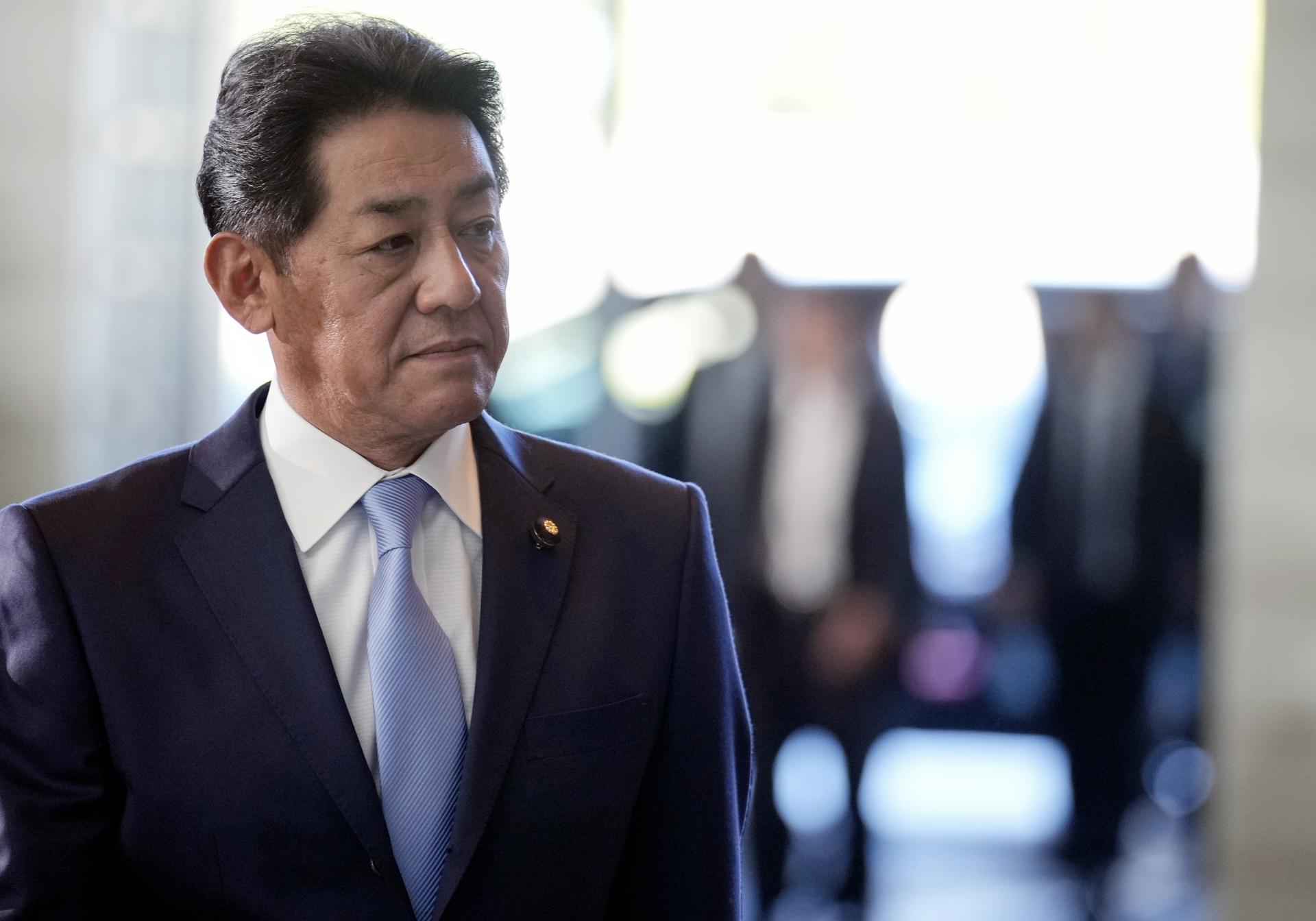Newly appointed Chairman of the National Public Safety Commission, Yoshifumi Matsumura arrives at the prime minister's official residence on the day of the Cabinet reshuffle, in Tokyo, Japan, 13 September 2023. EFE/EPA/FRANCK ROBICHON
