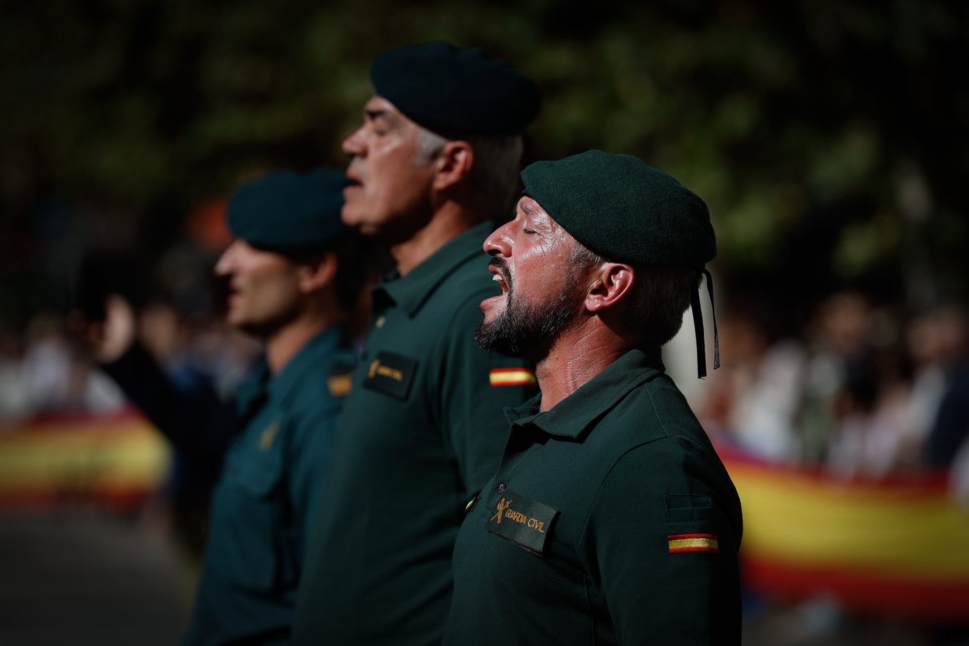 Imagen del acto de celebración de la patrona de la Guardia Civil en Pamplona