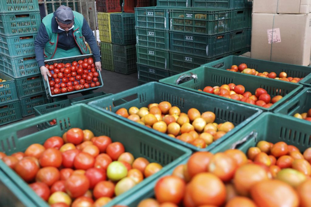 Fotografía de archivo que muestra a comerciantes que trabajan en la venta y distribución de alimentos en la plaza de mercado Corabastos, en Bogotá (Colombia), donde desde 2022 se han visto los efectos de la inflación que afecta a Latinoamérica. EFE/ Carlos Ortega