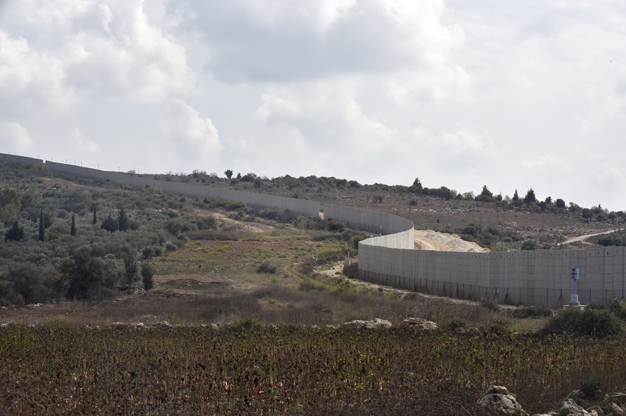 Vista del muro que separa la frontera entre Israel y el Líbano 