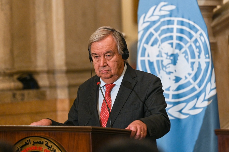 El secretario general de la ONU, António Guterres, que es otro invitado a la Cumbre de Egipto sobre Gaza.