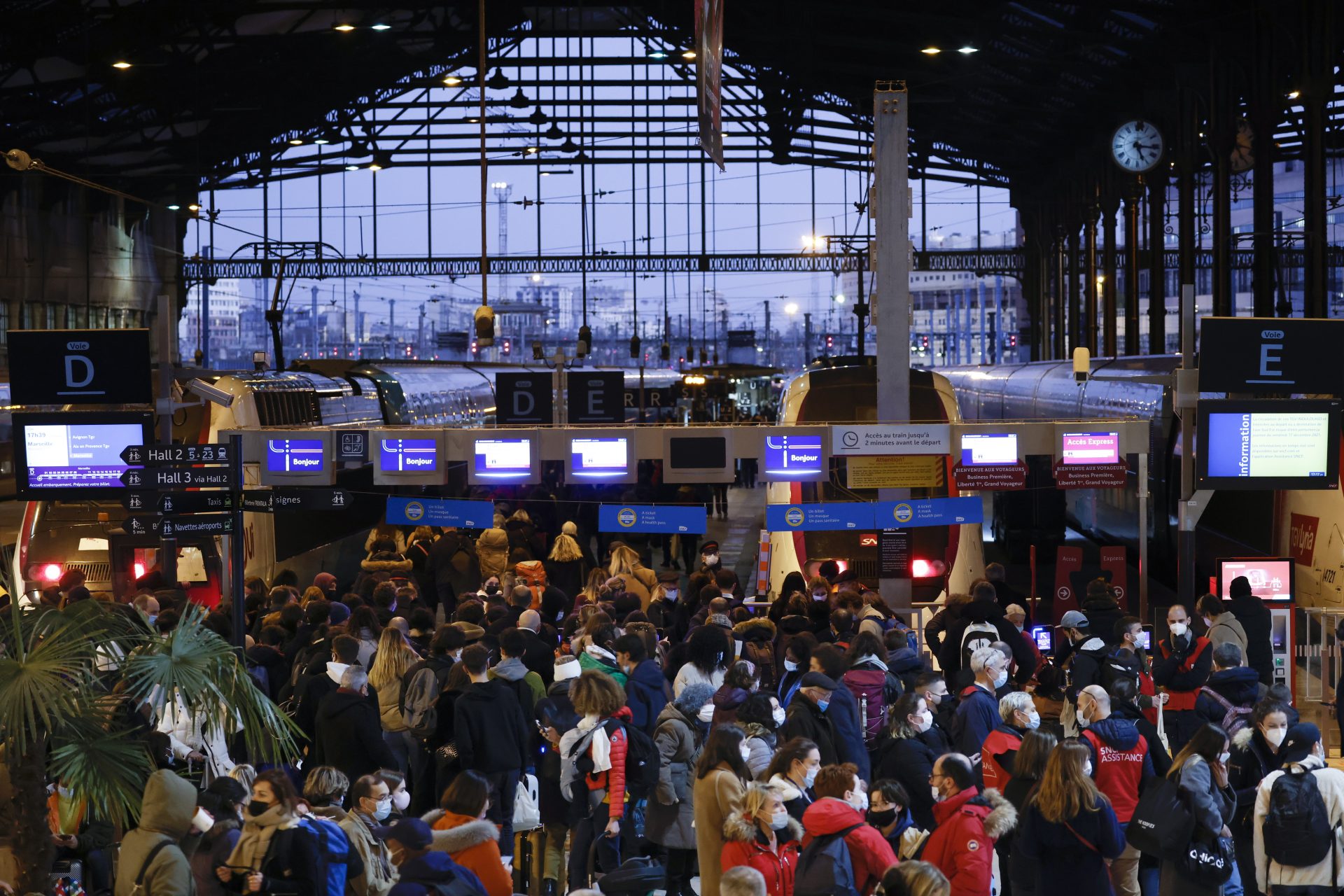 Vista de la estación parisina de Gare de Lyon.