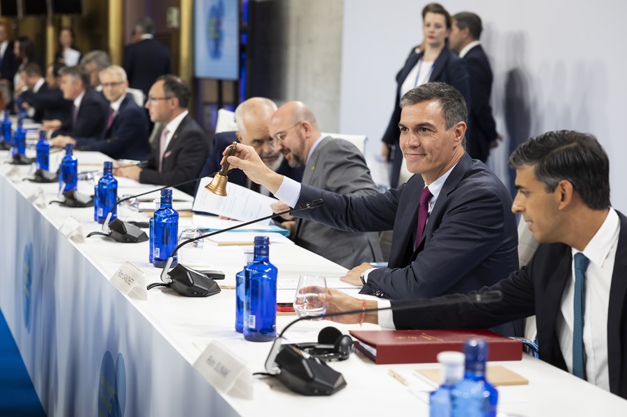 Pedro Sánchez en la cumbre europea de Granada