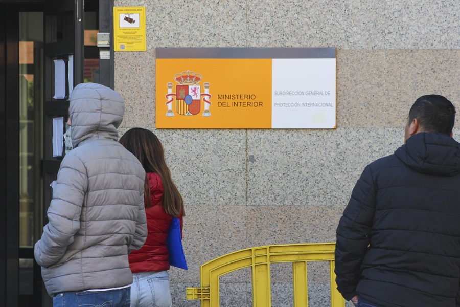 Una oficina para solicitantes de asilo en Madrid.