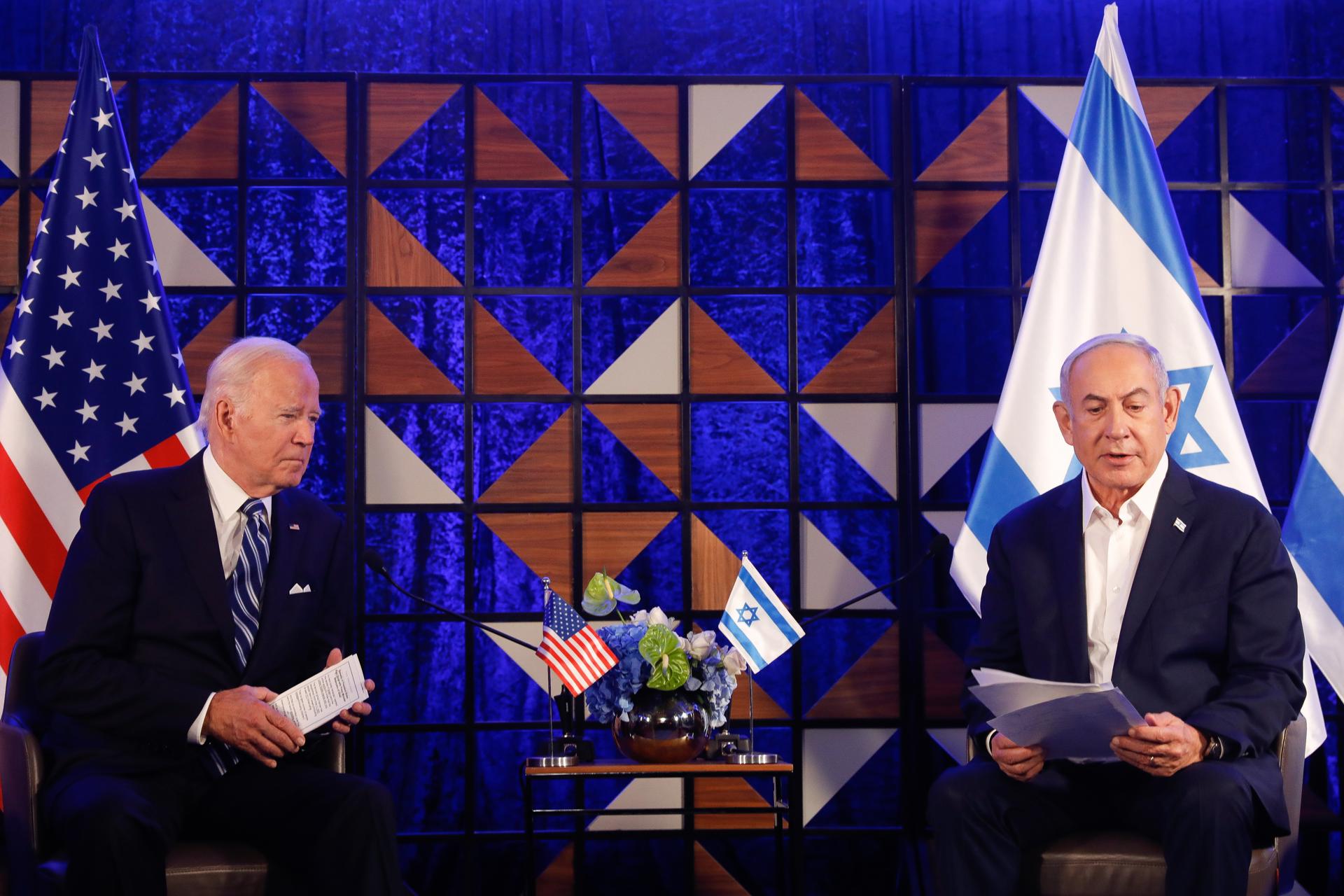 Biden reaffirms US support for Israel day after Gaza hospital bombed ...