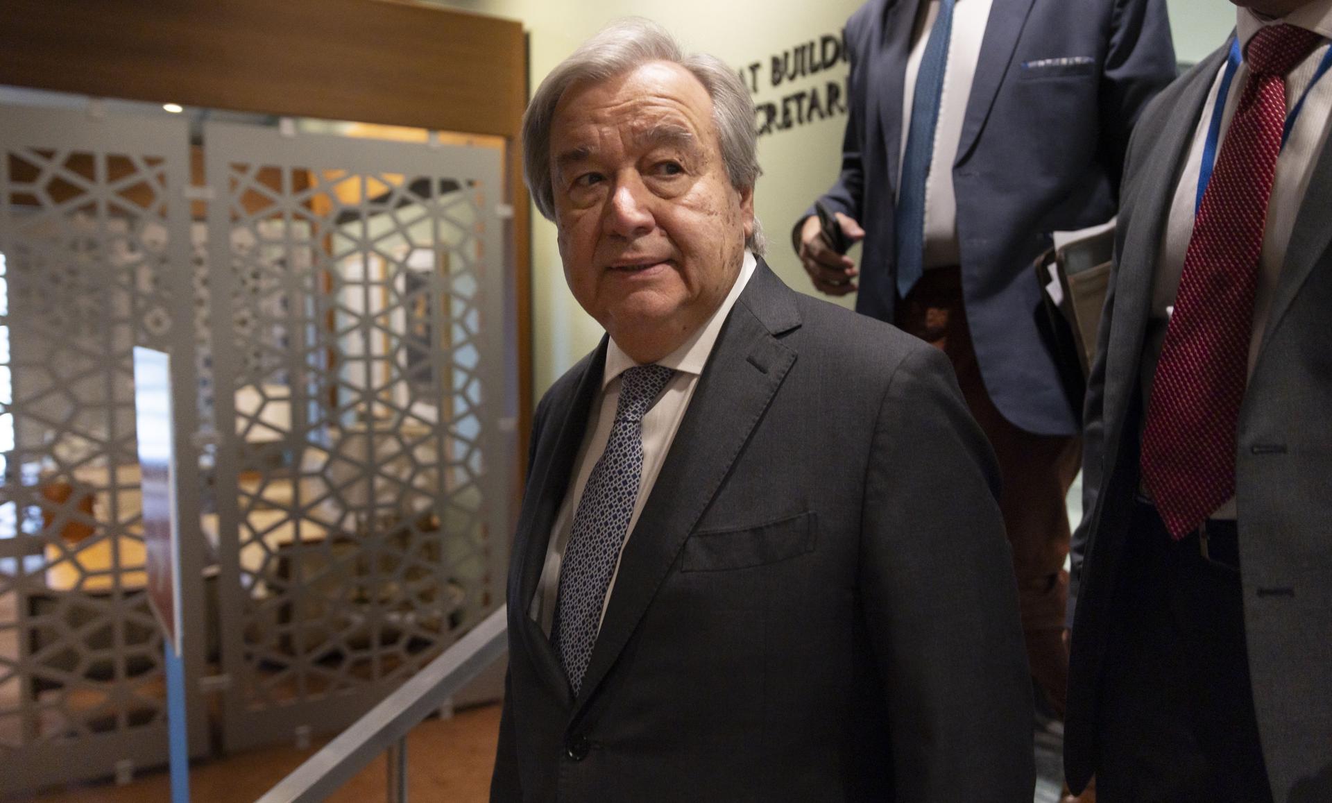 A file picture of United Nations Secretary-General Antonio Guterres at the United Nations headquarters in New York, New York. EFE/EPA/FILE/JUSTIN LANE