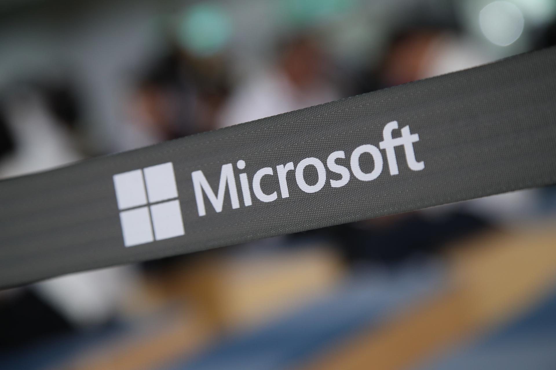 Vista del logo de Microsoft, en una fotografía de archivo. EFE/Ritchie B. Tongo