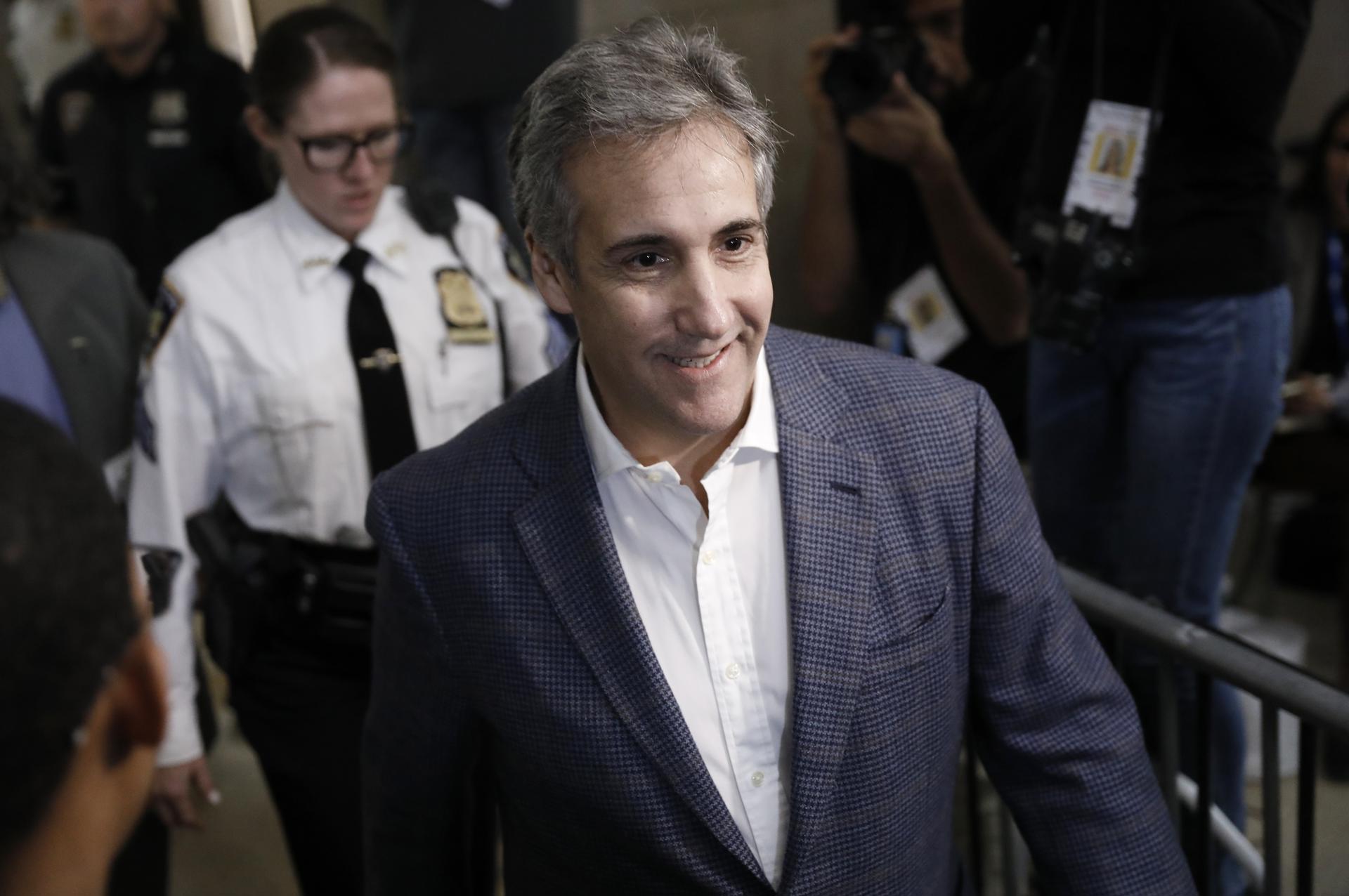 Michael Cohen, one time attorney for former US President Donald J. Trump returns after lunch to testify in Trumps's civil fraud trial in New York, New York, USA, 24 October 2023. EFE/EPA/Peter Foley