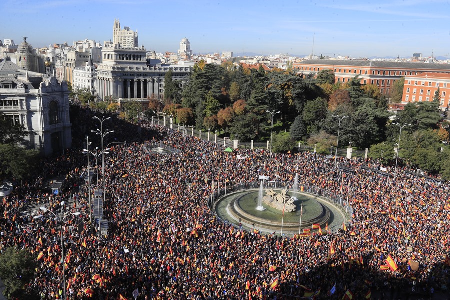 Manifestación contra la amnistía en Madrid