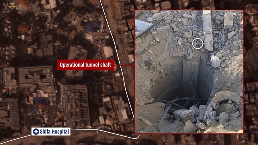 Israel aseguró haber encontrado un "túnel fortificado" debajo del hospital Shifa, donde alega que Hamás tiene su principal centro de mando