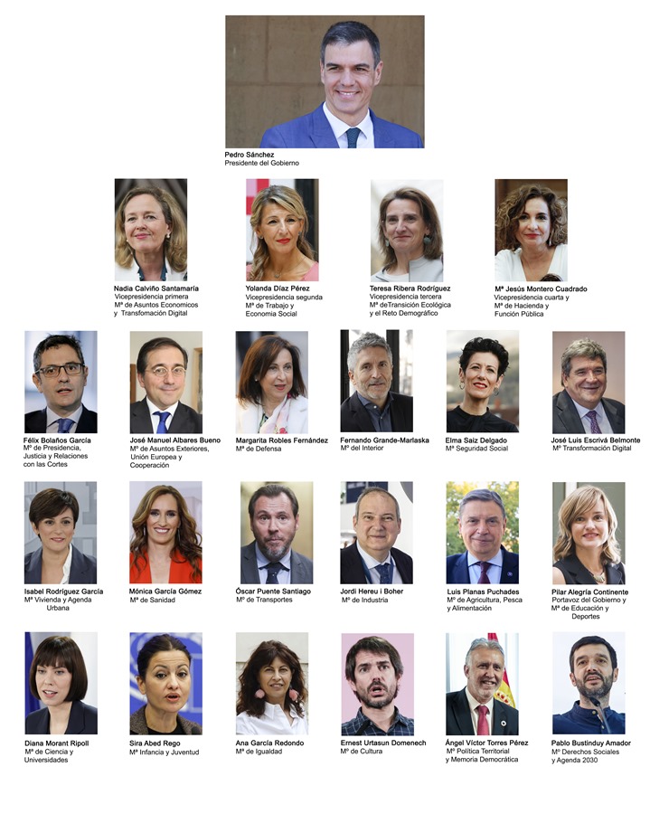 Estos son los ministros y ministras del nuevo Gobierno de Pedro Sánchez