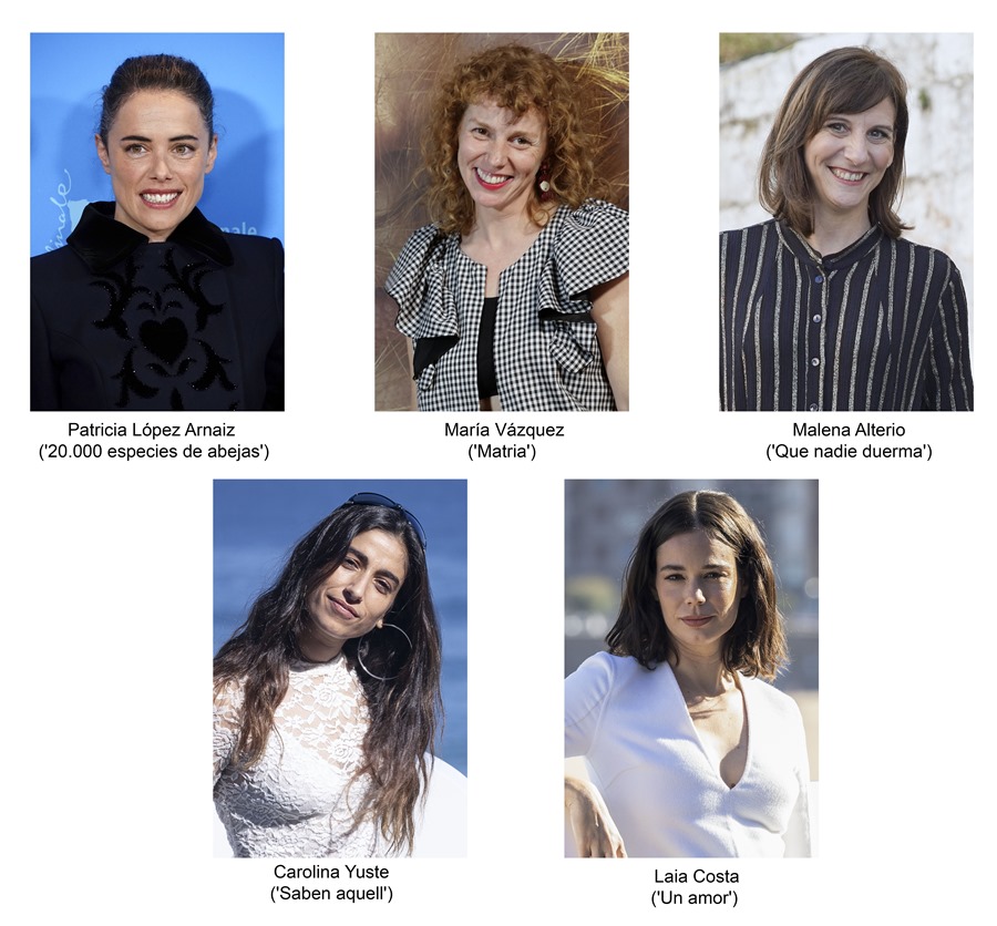 Combo de fotografías que muestra las actrices nominadas al Goya a mejor actriz protagonista