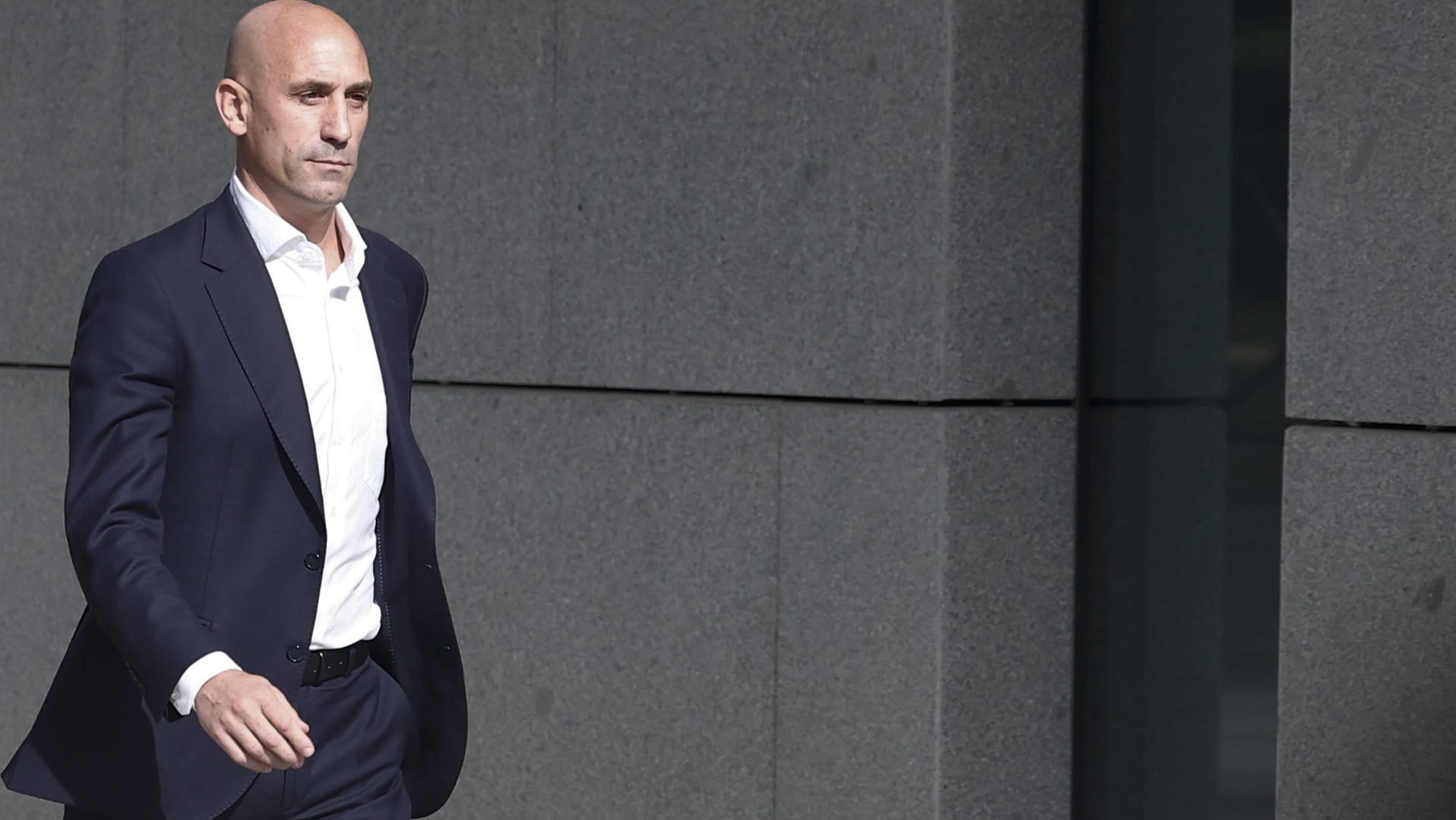 (FILE) The former president of the Royal Spanish Football Federation (RFEF) Luis Rubiales, upon his arrival at court in Madrid, Spain, to testify 15 September 2023 for alleged sexual assault and coercion. EFE/ Sergio Pérez