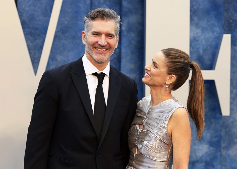 David Benioff y Amanda Peet