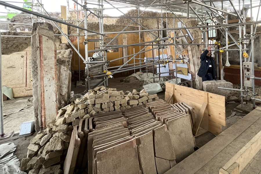 Interior de la domus situada en la ínsula 10 de la Regio IX de Pompeya