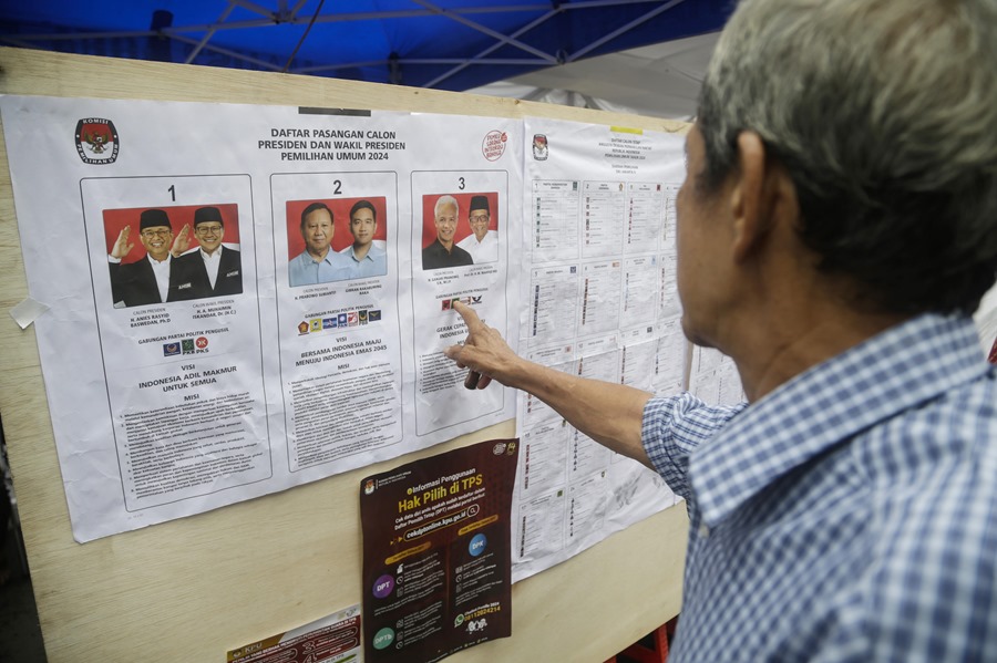 Recuento de votos de las elecciones en Indonesia