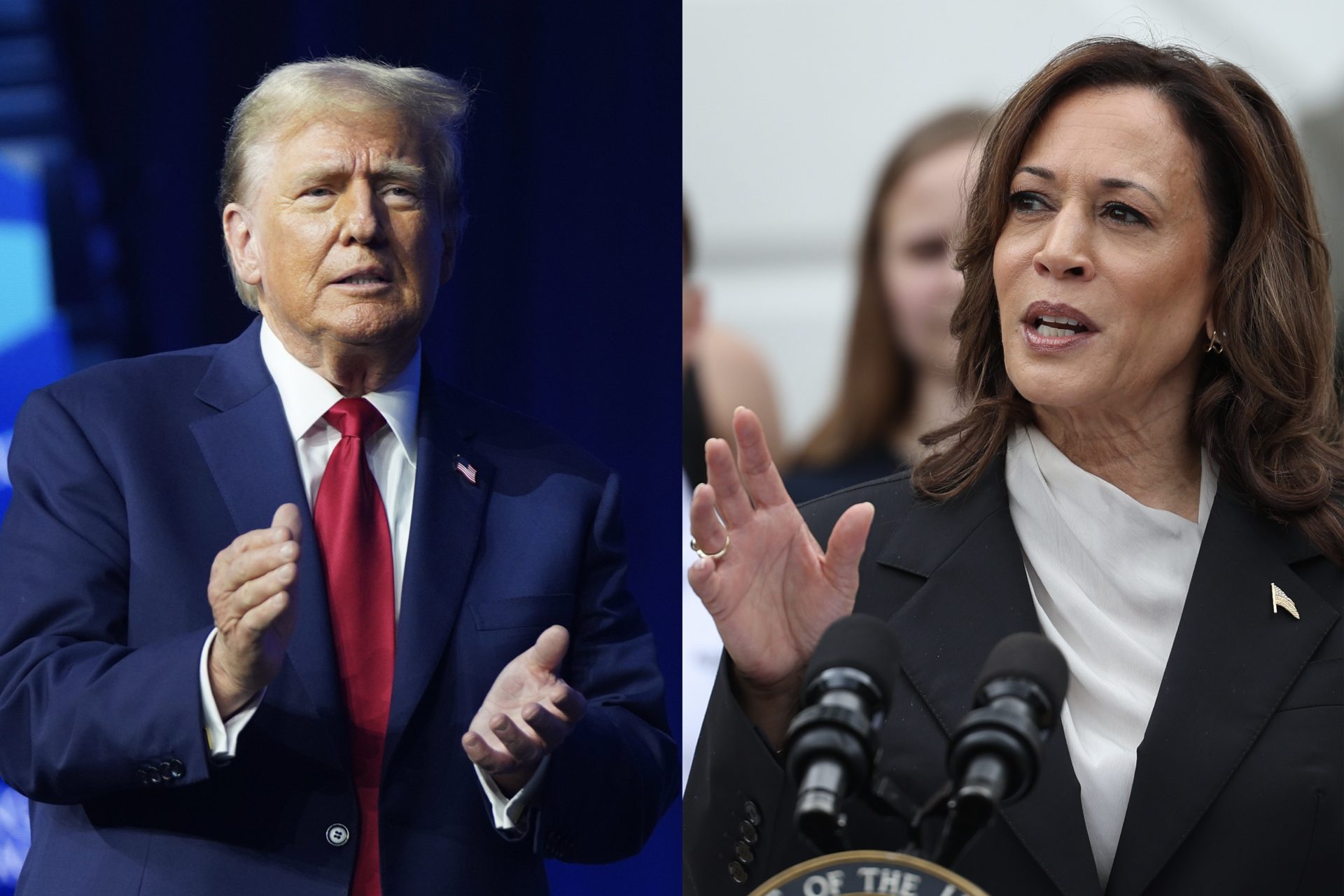 Trump y Harris están prácticamente empatados, según encuesta