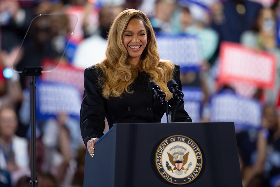 Beyonce supports Kamala Harris at Houston rally