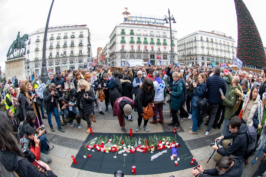 Marea de Residencias en una manifestación en Madrid