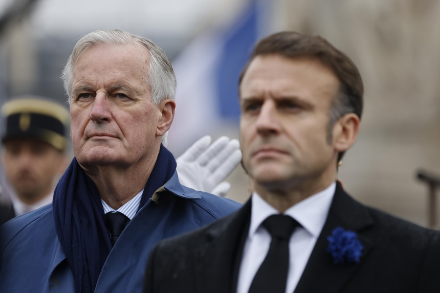 Macron makes light of Barnier’s fall