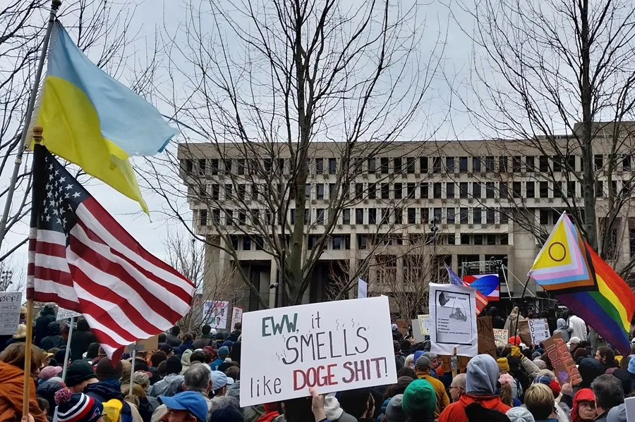 Massive Protests Against Trump, Musk Cuts in USA