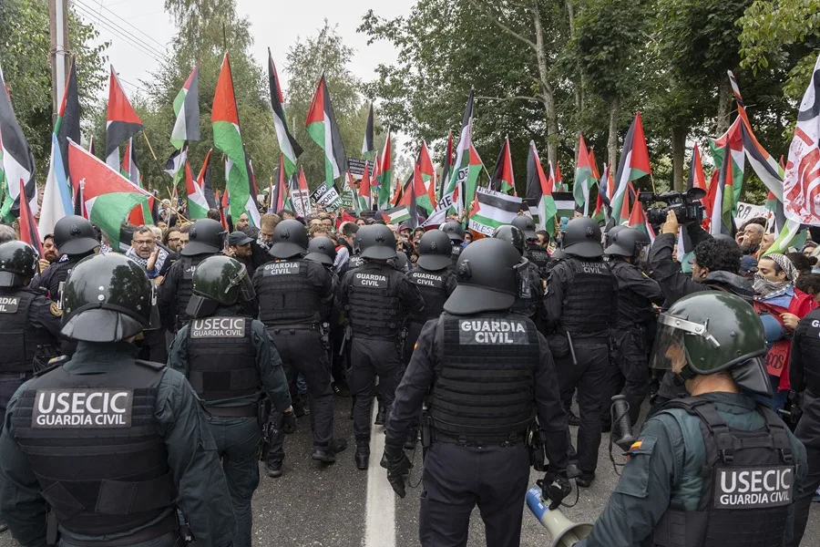 Más de mil policías se desplegarán en Madrid por la llegada de La Vuelta ante las protestas propalestinas