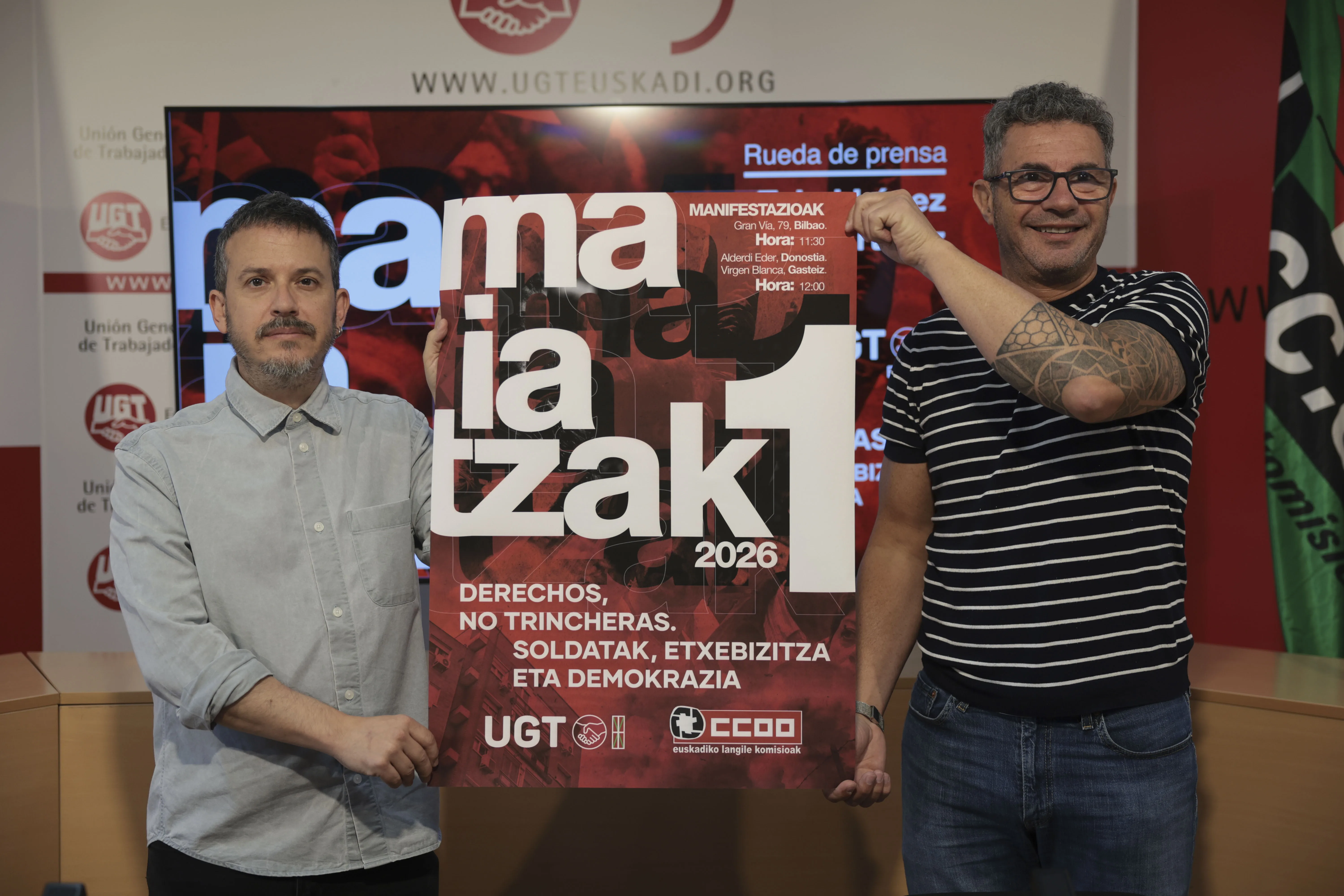 UGT y CCOO llaman a “llenar las calles” el 1 de mayo